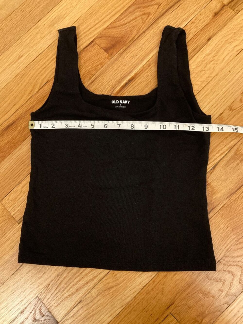 Old Navy double-layer scoop neck tank black size S
